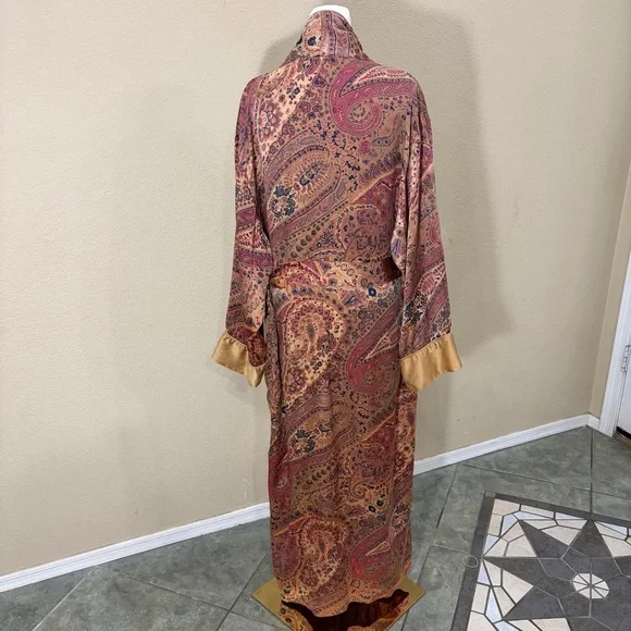 Vintage 1990s Victoria’s Secret Gold Label Silk Robe SZ M Lingerie Quiet luxury - Picture 5 of 10